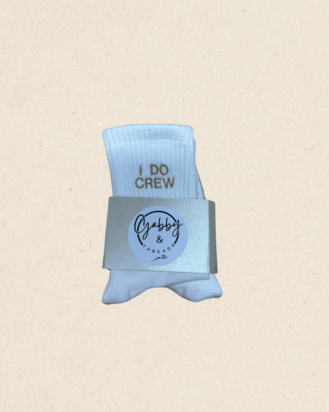 GRIP SOCKS - "I Do Crew" Embroidered Socks, perfect for a bachelorette party, pilates, yoga, barre or lagree