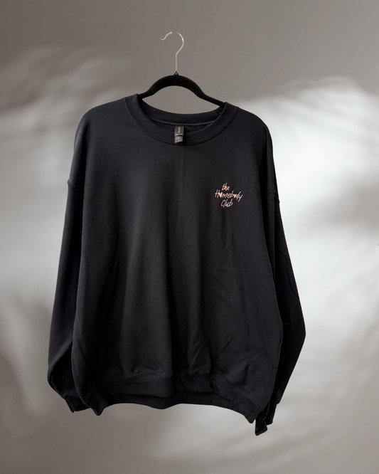 CREWNECK - HOMEBODY CLUB| Embroidered Crew Neck, Perfect Gift for the Girl that Loves to be Cozy at home