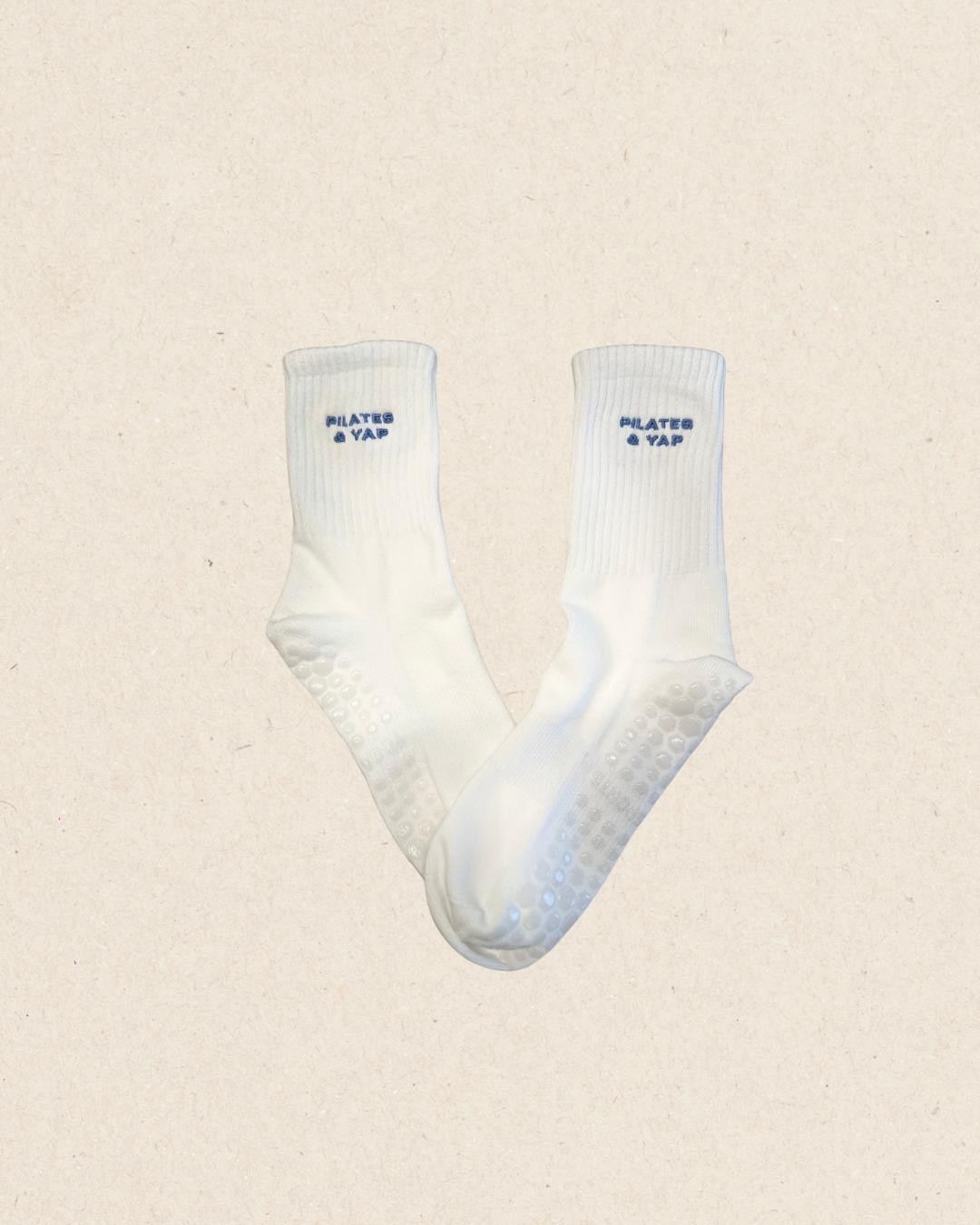 GRIP SOCKS - "Pilates & Yap" Embroidered Socks, perfect for pilates, yoga, barre or lagree