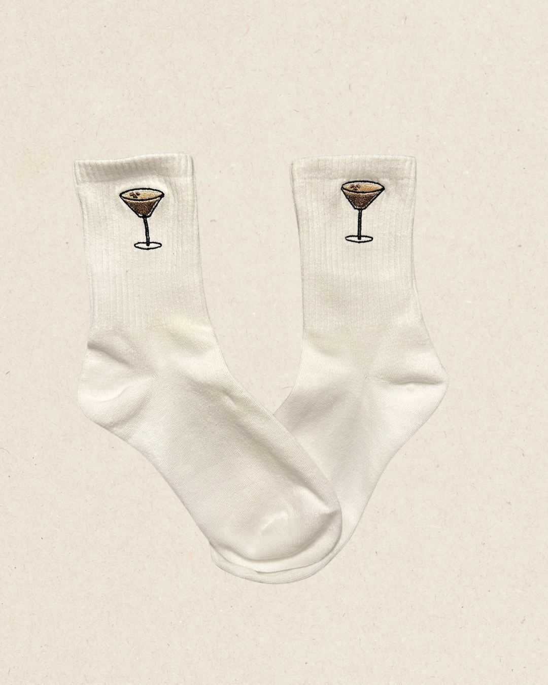 Everyday Crew Socks Espresso Martini Embroidered