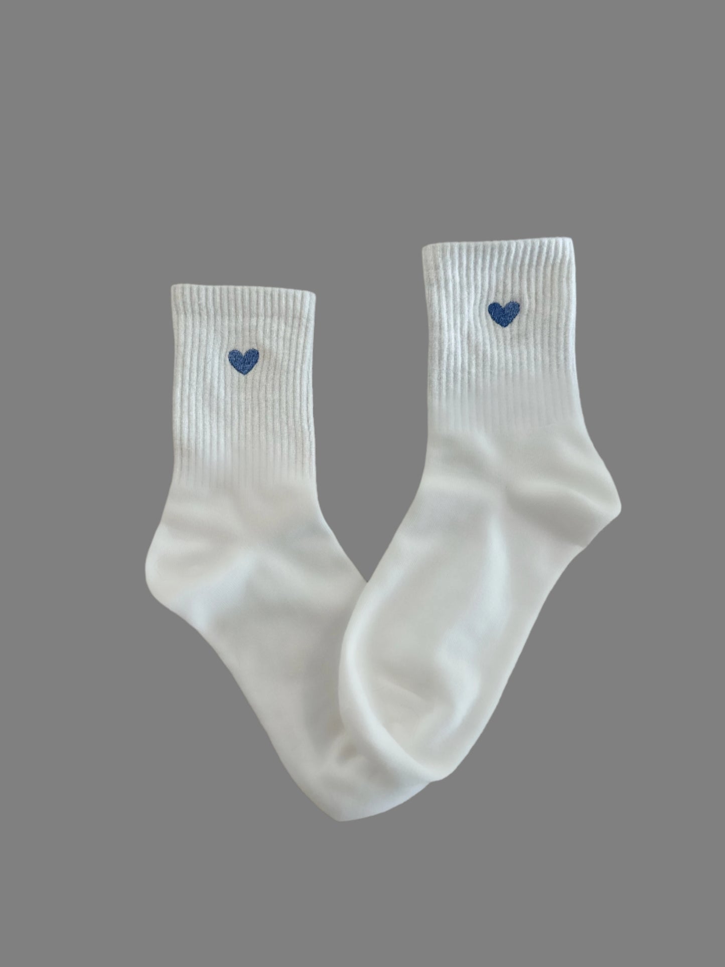 Everyday Crew Socks Embroidered Heart