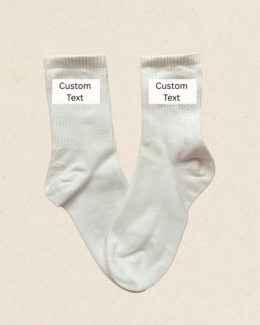 EVERYDAY CREW SOCKS - CREW SOCKS- CUSTOM Crew Socks - Perfect Bachelorette Party, Girls Weekend, Birthday Party, Gift