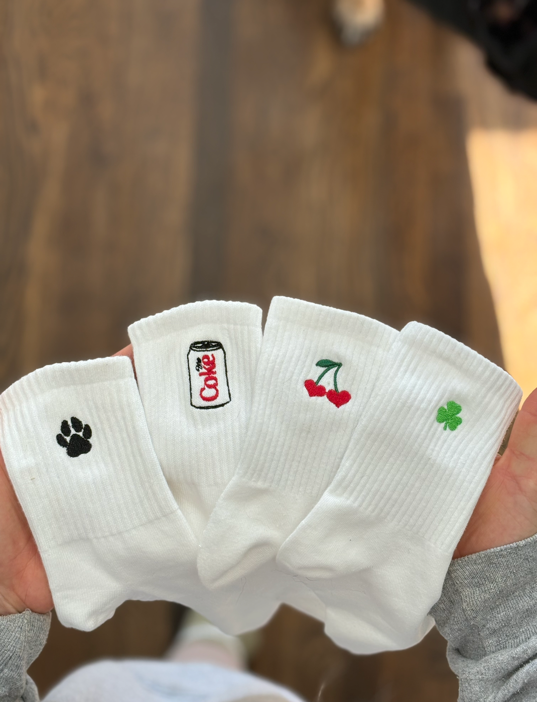 Everyday Crew Socks- Paw print embroidered socks, perfect gift for the vet or animal lover in your life!