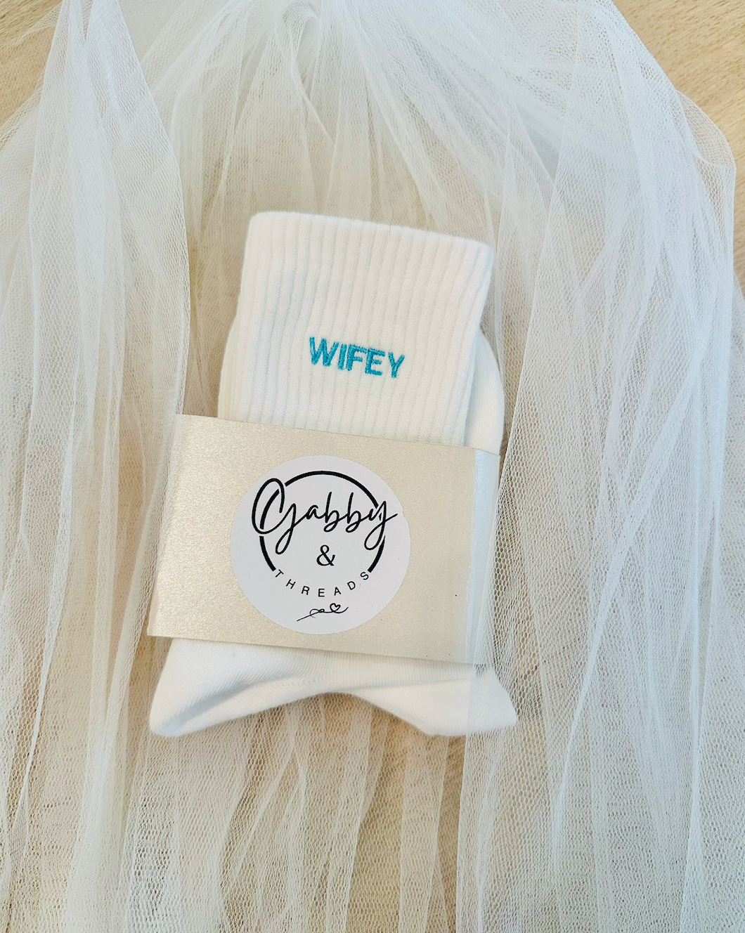 GRIP SOCKS - "Wifey" Embroidered Socks, perfect for pilates, yoga, barre or lagree