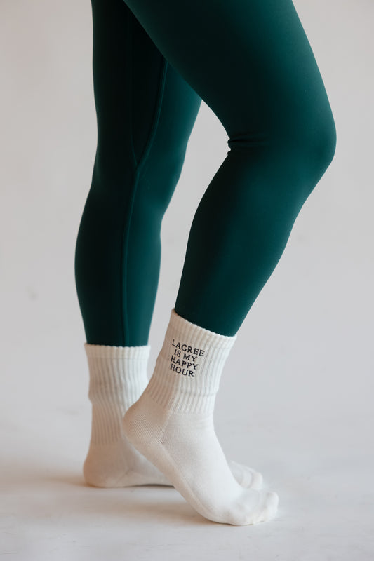Lagree is my Happy Hour Grip Socks